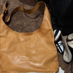 Coach Caramel Leather Hobo Bag